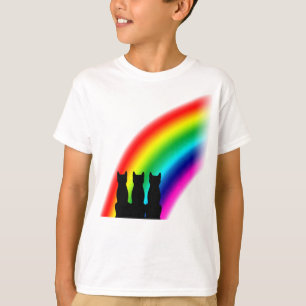 Camiseta Gatos do arco-íris