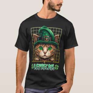 Camiseta Gatos do dia de São Patrício duendes gatinhos 1