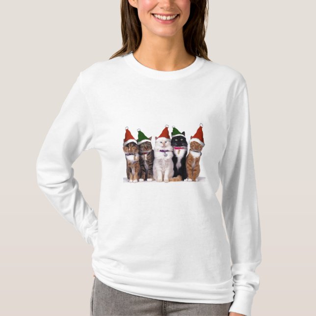 Camiseta Gatos do papai noel (Frente)