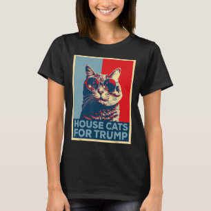 Camiseta Gatos Domésticos Para Trump 2024 Trump Venceu