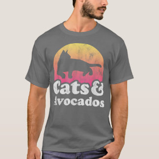 Camiseta Gatos e abacates Mens ou Mulheres Cat e Avocado