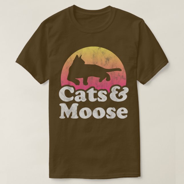 Camiseta Gatos e alces, de uso masculino ou feminino  (Frente do Design)