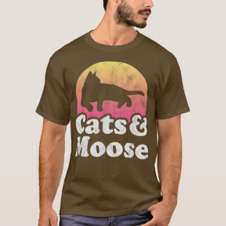 Camiseta Gatos e alces, de uso masculino ou feminino 