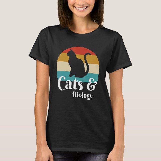 Camiseta Gatos E Biologia (Frente)