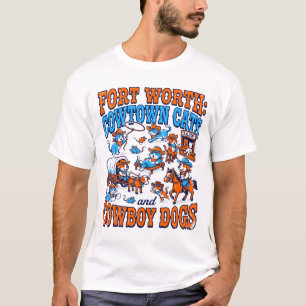 Camiseta Gatos e Cachorros Cowboy de Fort Worth Cowtown