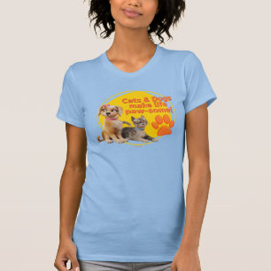 Camiseta Gatos e Cachorros Fazem Vida Paw-some!