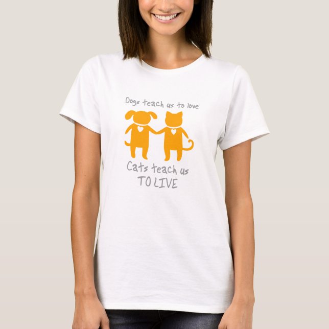 Camiseta gatos e cães (Frente)