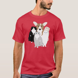 Camiseta Gatos e Cães
