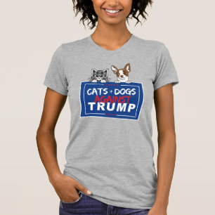 CAMISETA GATOS E CÃES CONTRA O TRUMP