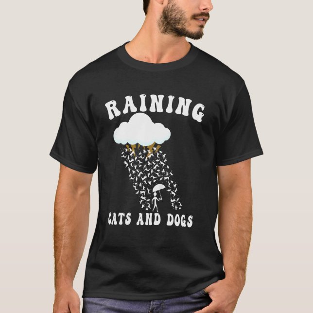Camiseta Gatos E Cães Em Choque Para Proprietários De Gatos (Frente)