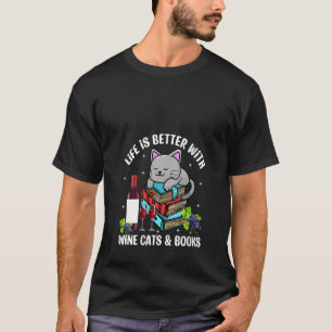 Camiseta Gatos E Café De Vinho Gato Mãe Pai Papá V N
