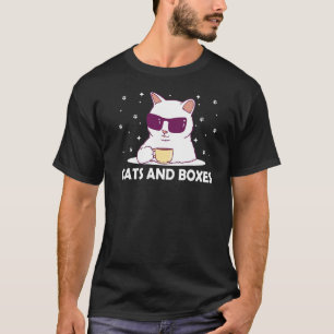 Camiseta Gatos e Caixas Gato Gato Gato Humor Aniversário
