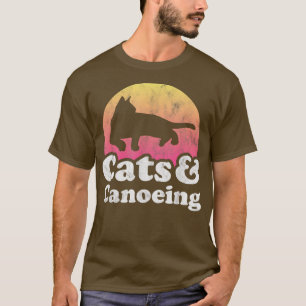 Camiseta Gatos e Canoagem de Gato e Canoa, de uso masculino