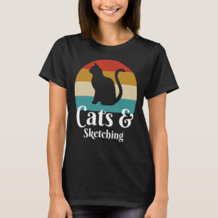 Camiseta Gatos E Comédia De Esboço