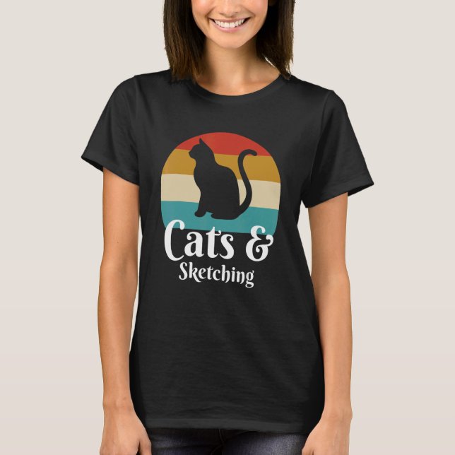 Camiseta Gatos E Comédia De Esboço (Frente)