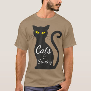 Camiseta Gatos e costura para mulheres
