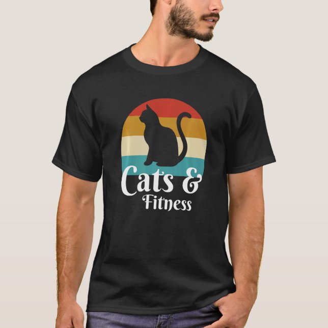 Camiseta Gatos E Fitness (Frente)