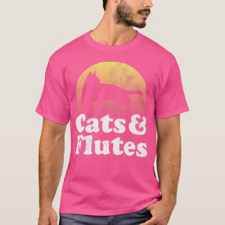 Camiseta Gatos E Flutos, De Gato E De Fluto, De Uso Masculi