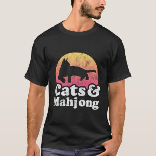 Camiseta Gatos E Gatos De Mahjong