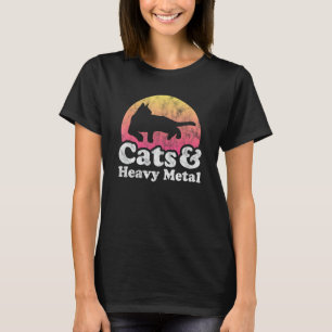 Camiseta Gatos e Gatos de Metais Pesados, de Uso Masculino