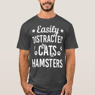 Camiseta Gatos E Hamsters Engraçados Com Hamster Gato-Lover