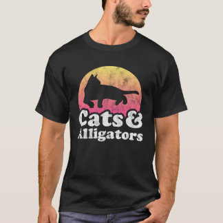 Camiseta Gatos e Jacarés Jacaré para Homens Mulheres Menino