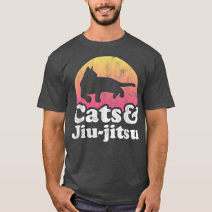 Camiseta Gatos e Jiujitsu Mens ou Gatos de Mulheres