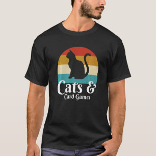 Camiseta Gatos e Jogos de Cartas