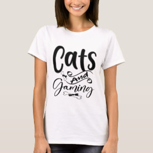 Camiseta Gatos e Jogos Engraçados