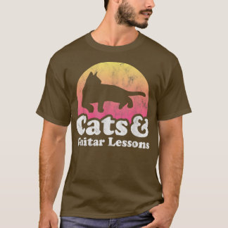 Camiseta Gatos e Lições de Violão Lição de Gato e Violão