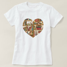 Camiseta Gatos e Livros