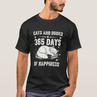 Camiseta Gatos e Livros Bibliófilo Leitor Amante da Leitura