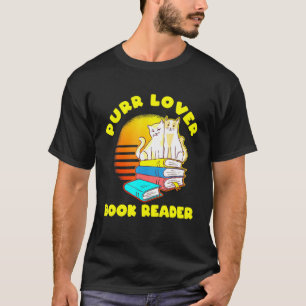 Camiseta Gatos E Livros Para Leitor De Livros