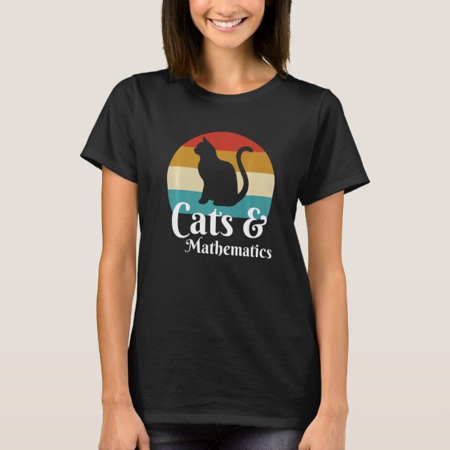 Camiseta Gatos E Matemática (Frente)