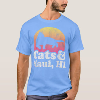 Camiseta Gatos e Maui, HI Men ou Women's Cat e Hawaii