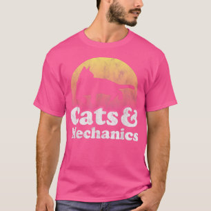 Camiseta Gatos e Mecânicos, de uso masculino ou feminino