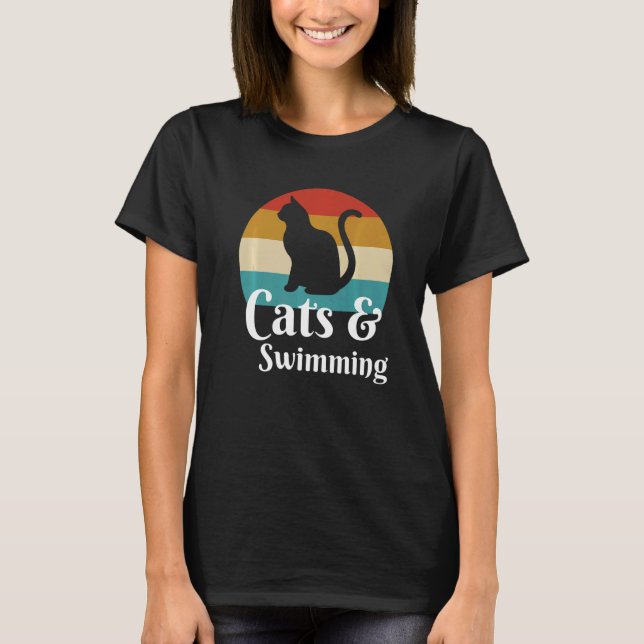 Camiseta Gatos E Nadação (Frente)