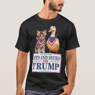 Camiseta Gatos E Patos Para Trump 2024 Gatinhos E Patos Par