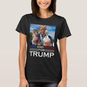 Camiseta Gatos E Patos Para Trump 2024 Gatinhos E Patos Par