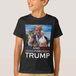 Camiseta Gatos E Patos Para Trump 2024 Gatinhos E Patos Par