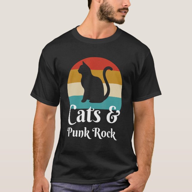 Camiseta Gatos E Rock Pujnk (Frente)