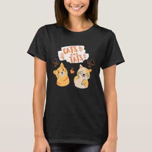 Camiseta Gatos e tatuagens Tatuagem Tinta Engraçada Gato