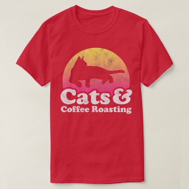 Camiseta Gatos e torrefação de café (Frente do Design)