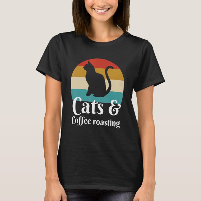 Camiseta Gatos E Torrefação De Café (Frente)
