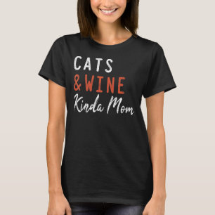 Camiseta Gatos E Vinho Como Mãe Gatinhos Gatinhas Meninas