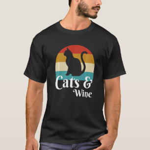 Camiseta Gatos E Vinho Vinho