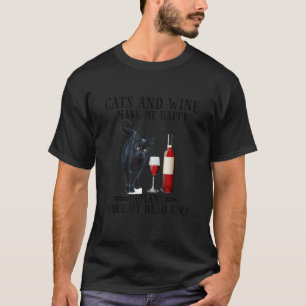 Camiseta Gatos e Vinhos me fazem ser humanos felizes fazem