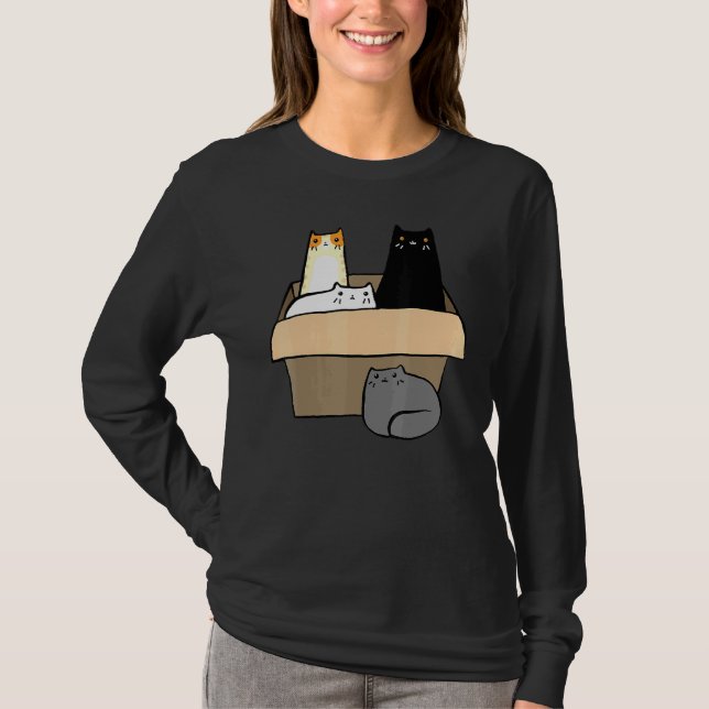 Camiseta Gatos Em Caixa (Frente)