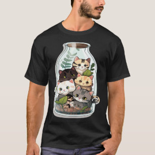 Camiseta Gatos Em Garrafa