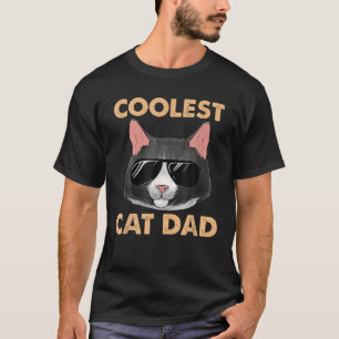 Camiseta Gatos Engraçados Com Óculos De Sol Mais Fresco Gif